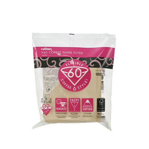 V60 Brown Paper Filters, Size 02 (100 ct) - Origin Coffee Bar
