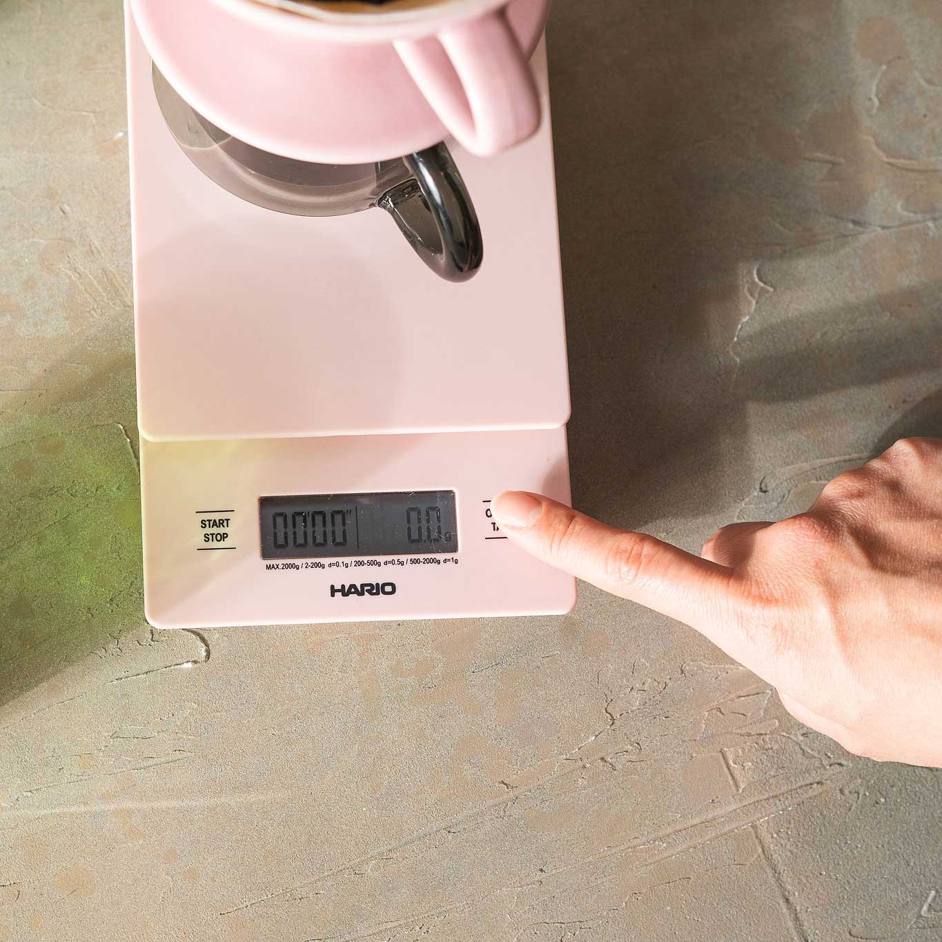 Hario V60 Drip Scale and Timer - Matte Pink - Origin Coffee Bar
