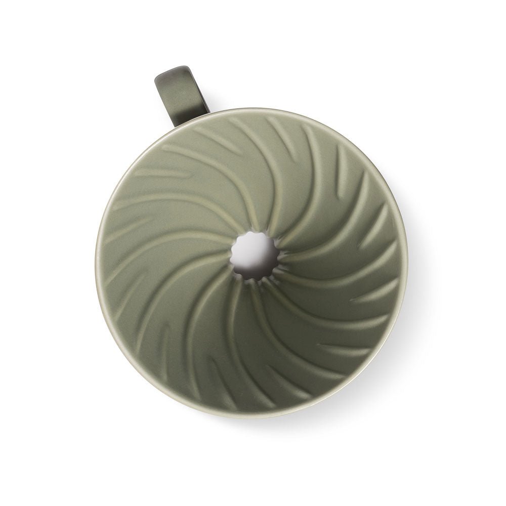 V60 Ceramic Coffee Dripper 02 - Oil Green - Origin Coffee Bar