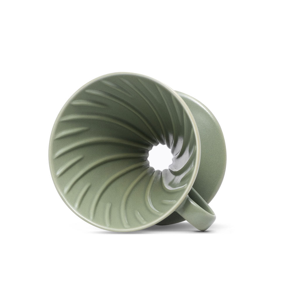 V60 Ceramic Coffee Dripper 02 - Oil Green - Origin Coffee Bar